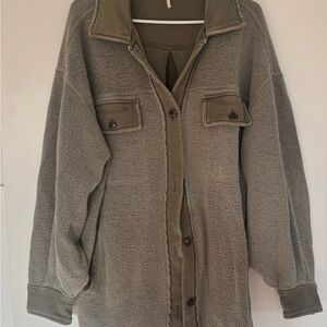 FREE PEOPLE Olive Green Ruby Jacket